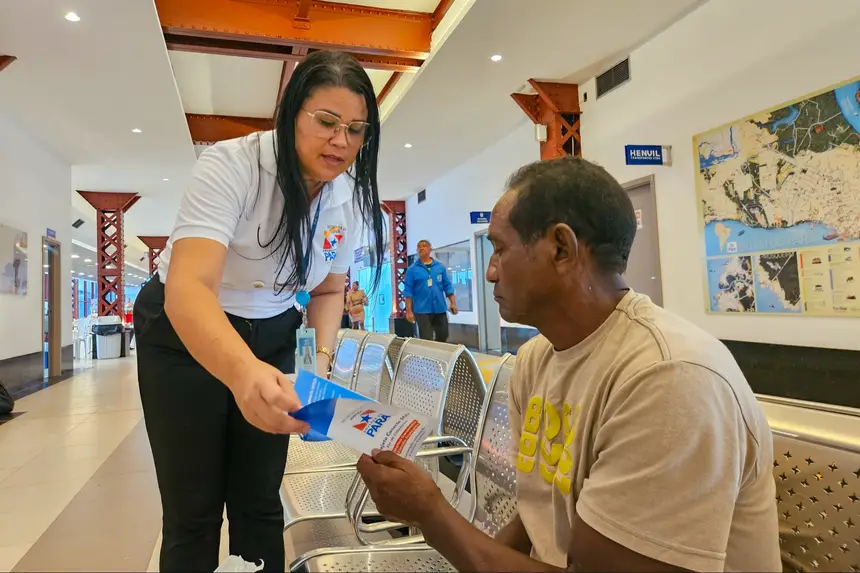 Iniciativa também apresentou os serviços da Seju ao público do Terminal