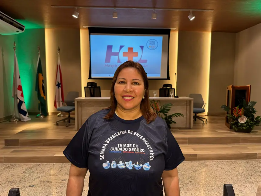 Andrezza Mota, coordenadora do Centro de Suporte de Enfermagem (CENSF) do HOL