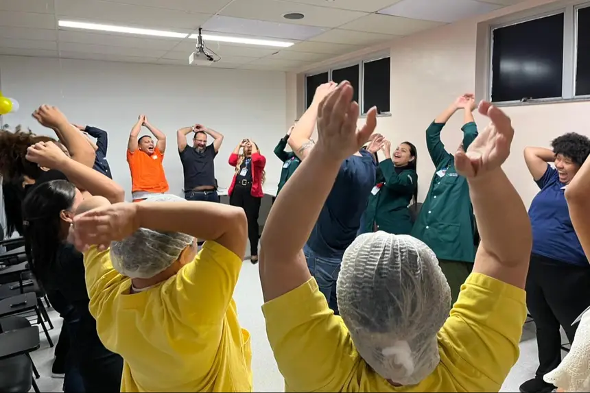 Dinâmicas recreativas estimularam interação, convivência e momentos de descontração entre os participantes