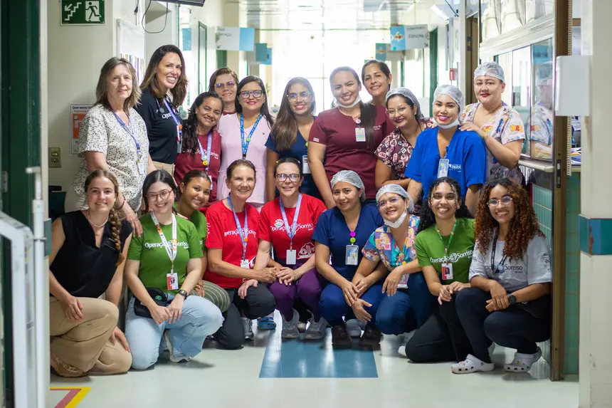 Equipes do HRBA e Operação Sorriso