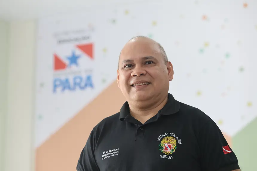O secretário-adjunto de educação básica da Seduc, Júlio Meireles, durante o ato de entrega da 30ª unidade do programa Creches Por Todo o Pará