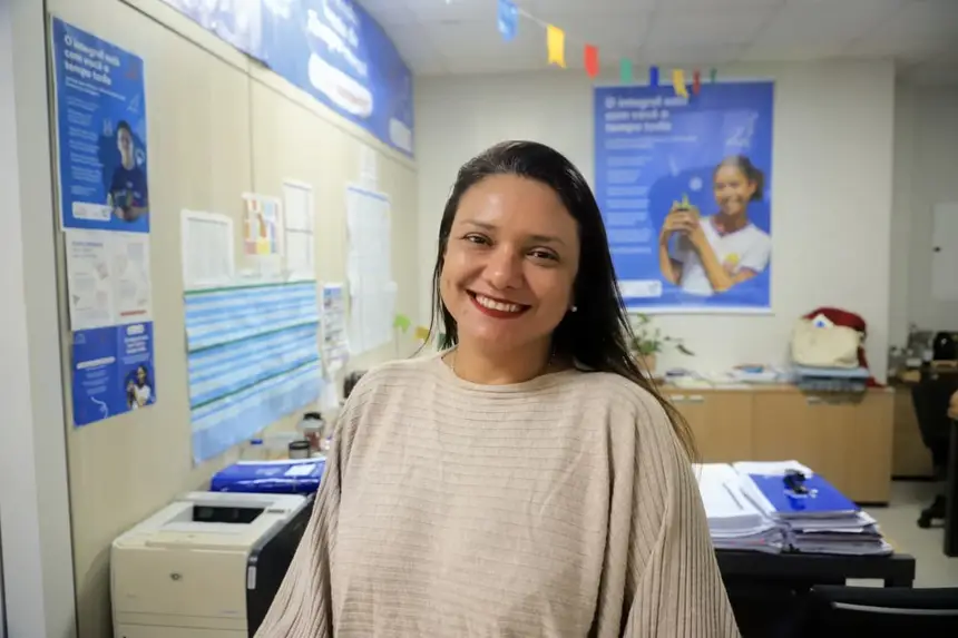 professora Suene Freitas, da Escola Albanízia de Oliveira