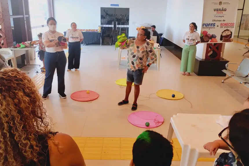 Oficina faz parte da programação de verão da Seju no Termina Hidroviário de Belém