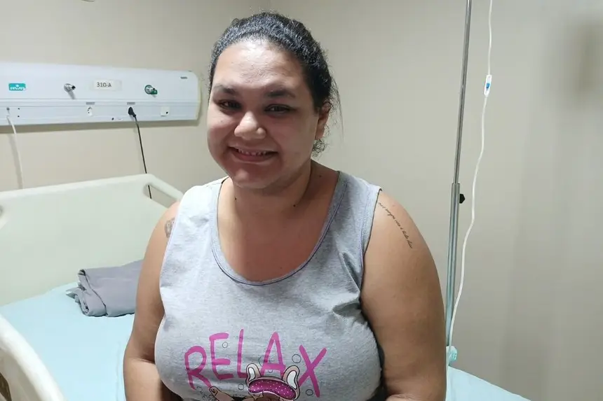 Harlyana Diniz, 34 anos, moradora de Capanema, município localizado a cerca de 160 km de Belém, realizou cirurgia bariátrica no HJB
