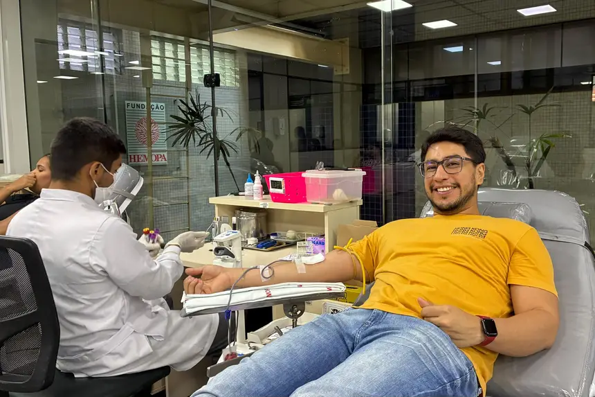 Rodrigo Nunes – Estudante de Enfermagem da Unama, campus Alcindo Cacela, e doador de sangue.