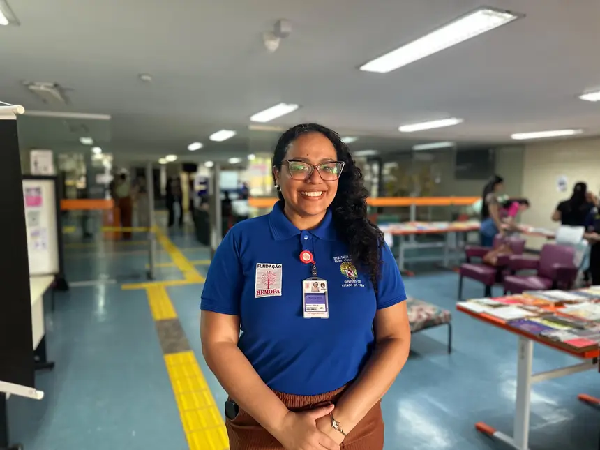 Marcela Silva – Assistente social da Gerência de Captação de Doadores (Gecad) da Fundação Hemopa.
