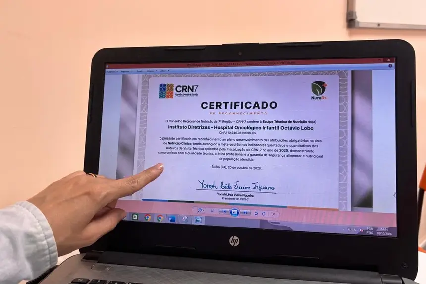 Certificado do Projeto Nutri D+ recebido pelo Hoiol