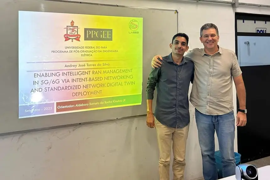 Andrey Silva e Aldebaro Klautau, coordenador do Lasse