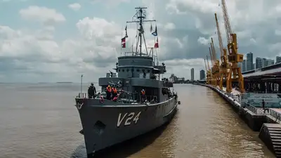 notícia: Corveta Solimões atraca na Estação das Docas e abre visitação pública até 28 de fevereiro