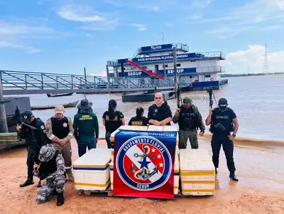 notícia: Agentes da Base Integrada Fluvial Candiru apreendem mais de meia tonelada de pescado