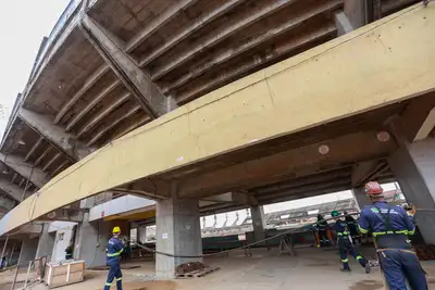 notícia: Obra no Colosso do Tapajós, em Santarém, avança com mais de 100 operários