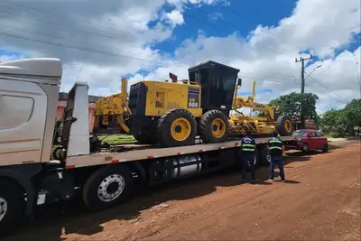 notícia: Sefa apreende motoniveladora agrícola e inversores fotovoltaicos