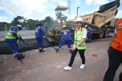 notícia: Vice-governadora Hana Ghassan vistoria reta final da Avenida Liberdade, que atinge 87% de execução