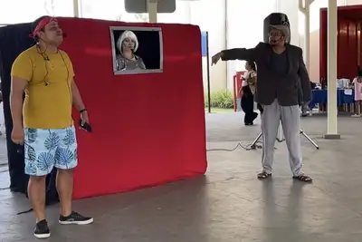 notícia: Teatro interativo na Usipaz do Guamá discute importância dos tributos