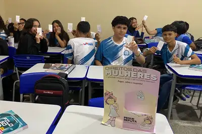 notícia: Escolas estaduais de Capitão Poço debatem conscientização sobre direitos da mulher