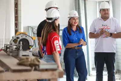 notícia: Vice-governadora Hana Ghassan visita a obra da segunda unidade do "Creches Por Todo o Pará" em Ananindeua 