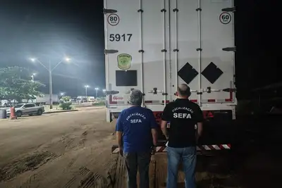 notícia: Fiscais da Sefa apreendem 30 toneladas de amêndoa de cacau em Cachoeira do Piriá