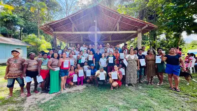 notícia: Emater entrega Cadastro Nacional da Agricultura Familiar para Quilombo de São Miguel do Guamá 