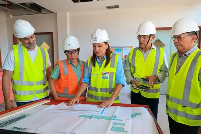 notícia: Governadora Hana Ghassan acompanha reta final das obras do Materno-Infantil de Santarém