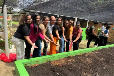 notícia: Com recursos do Prodep, Escola Palmira Gabriel inaugura horta e fortalece educação ambiental