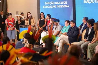 notícia: Governadora Hana Ghassan sanciona lei inédita da Educação Escolar Indígena no Pará