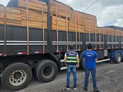 notícia: Secretaria da Fazenda (Sefa) apreende sucata de cobre e madeira serrada