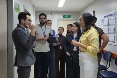 notícia: Hospital Regional Santa Rosa recebe equipe técnica do Hospital Sírio-Libanês para avaliação do Projeto Lean nas Emergências