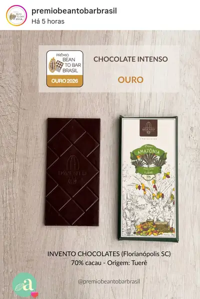 notícia: Chocolate vencedor de concurso nacional utilizou amêndoa de cacau do Pará