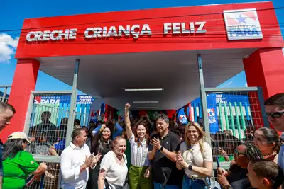 notícia: Governadora Hana Ghassan entrega creche e benefícios do "Bora Estudar" a Curralinho