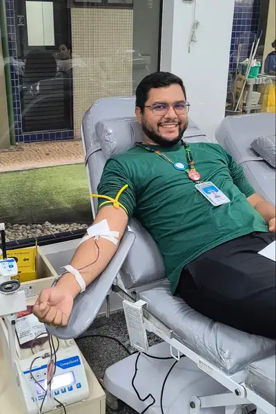 Doador de sangue Haroldo Rafael