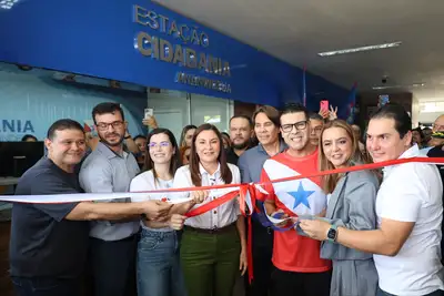 notícia: Governadora Hana Ghassan entrega nova Estação Cidadania no Terminal de Integração do BRT Ananindeua