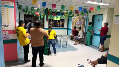 notícia: Transmissão dos jogos da Copa do Mundo promove bem-estar a usuários do Hospital Regional do Marajó