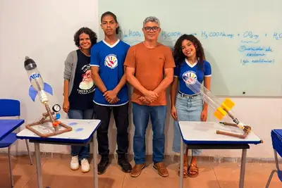 notícia: Alunos de escola estadual do Pará conquistam 17 medalhas em Olimpíadas de Astronomia e Foguetes