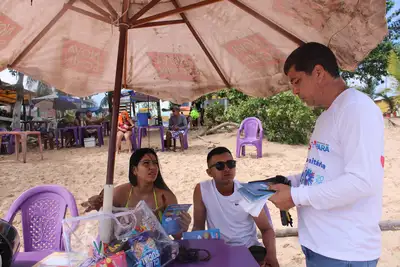 notícia: Adepará reforça ações de educação sanitária nas praias paraenses durante as férias de julho
