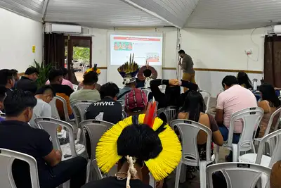 notícia: Governo do Pará capacita tradutores indígenas para atuação nas consultas do REDD+