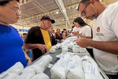 notícia: Governo do Pará entrega mais de 900 óculos de grau para moradores de Altamira