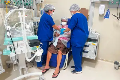 notícia: Hospital Regional do Marajó fortalece assistência a mães e bebês com o Método Canguru