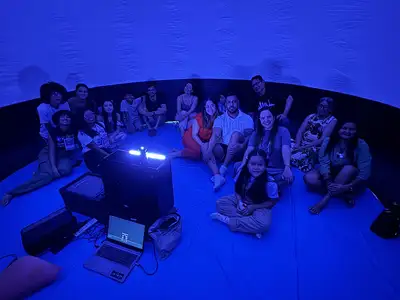 notícia: Planetário Móvel leva experiência de Astronomia para 29ª Feira Pan-Amazônica do Livro e das Multivozes