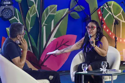 galeria: Feira do Livro - Bate-papo com Jeferson Tenório (DF) e Lília Melo (PA) (Juliana Secult)