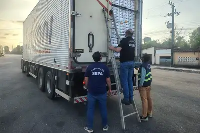 notícia: Sefa apreende carga de uvas de empresa que estava com cadastro irregular